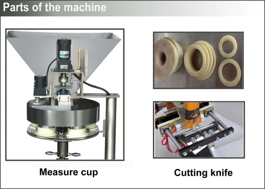 Granulátumcsomagoló gép részlete